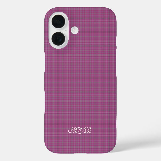Scottish-style Tartan Plaid Monogram Case-Mate iPhone Case (Back)