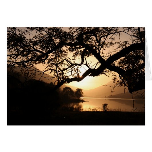 Scottish Sunset across a Loch Cards (Front Horizontal)
