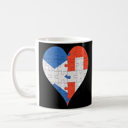 Scottish Swiss Flag Heart    Coffee Mug