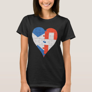 Scottish Swiss Flag Heart T-Shirt