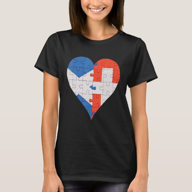 Scottish Swiss Flag Heart T-Shirt (Front)
