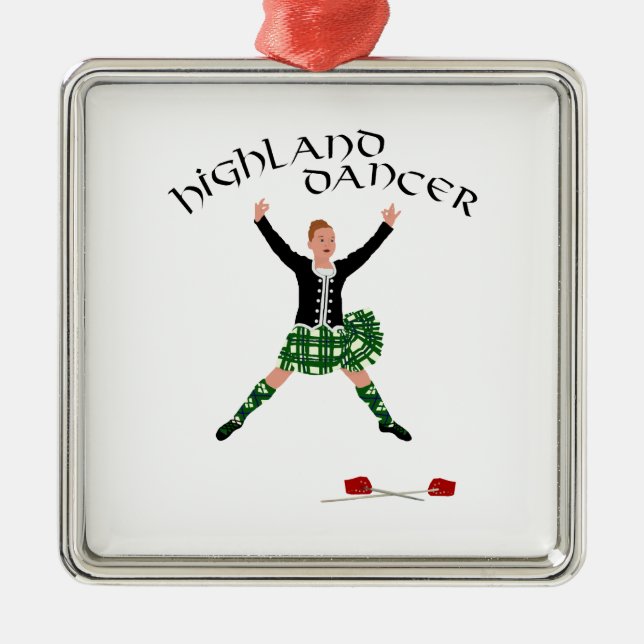 Scottish Sword Dancer - Ghillie Callum Metal Ornament (Front)