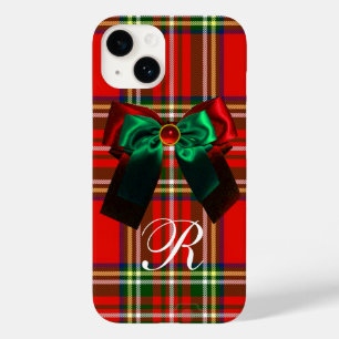 SCOTTISH TARTAN AND RED GREEN BOWS CHRISTMAS PARTY Case-Mate iPhone 14 CASE