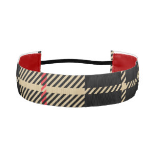 Scottish Tartan Checkered Plaid Pattern Athletic Headband