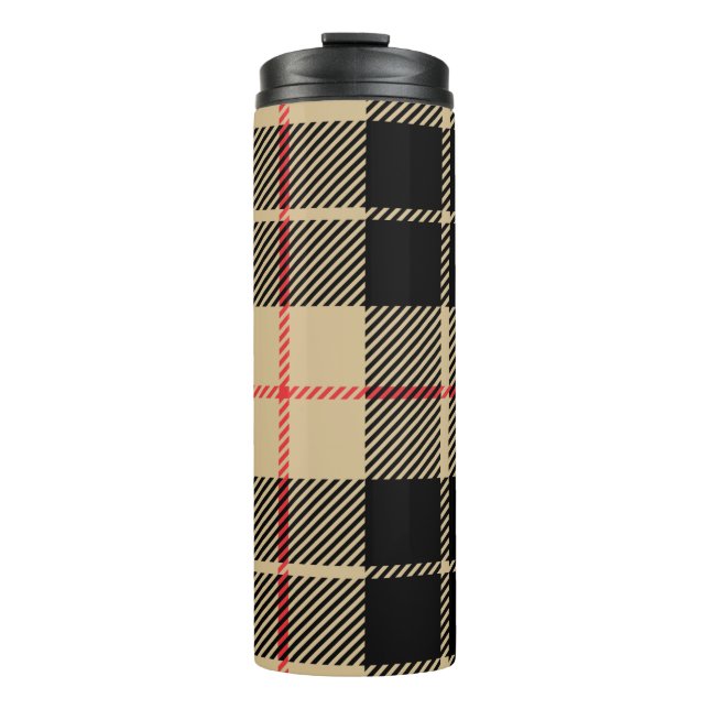  Scottish Tartan Checkered Plaid Pattern     Thermal Tumbler (Front)