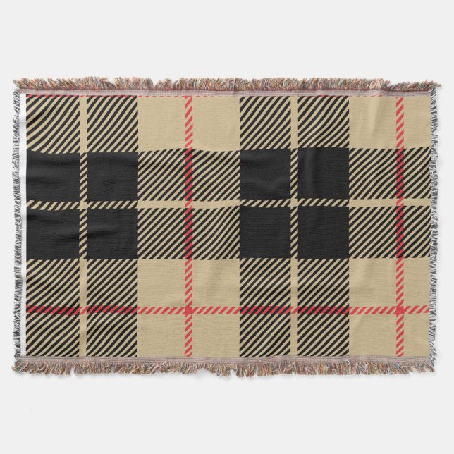  Scottish Tartan Checkered Plaid Pattern  Throw Blanket (Front)