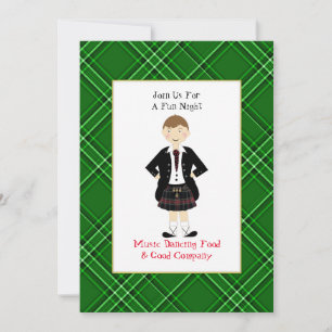 Scottish Tartan Clan Plaid Personalized Party Invi Invitation