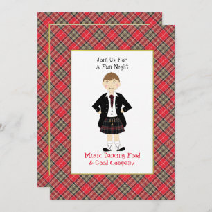 Scottish Tartan Clan Plaid Personalized Party Invitation