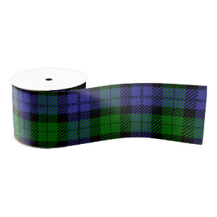 Scottish tartan grosgrain ribbon