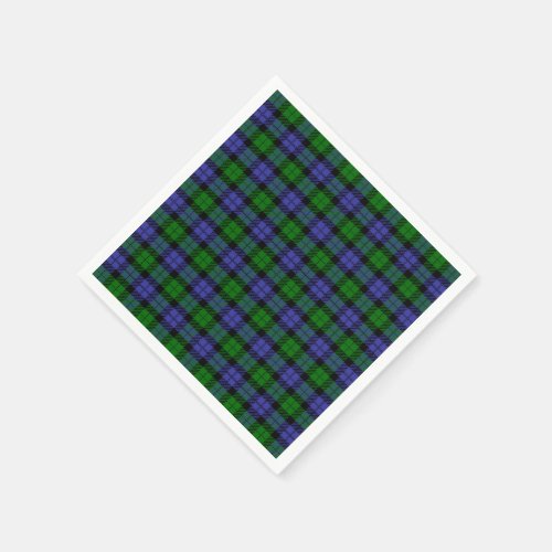 Scottish tartan paper napkins