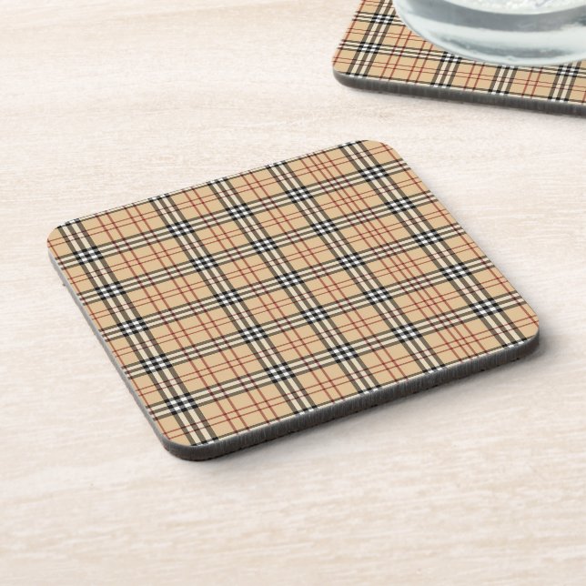 Scottish Tartan Pattern Beverage Coaster (Left Side)
