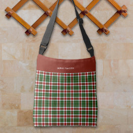 Scottish Tartan Pattern Christmas Colors Crossbody Bag