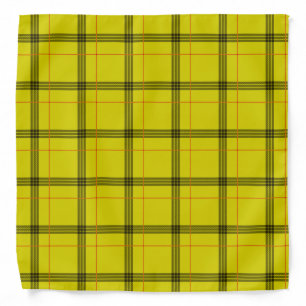 Scottish Tartan Pattern Plaid Textile Yellow Bandana
