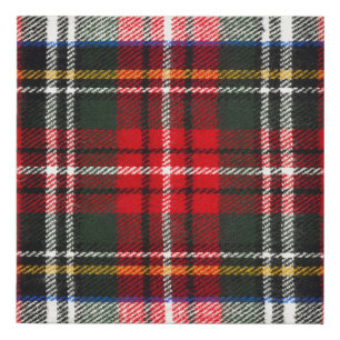 Scottish tartan pattern. Red and white wool plaid Faux Canvas Print