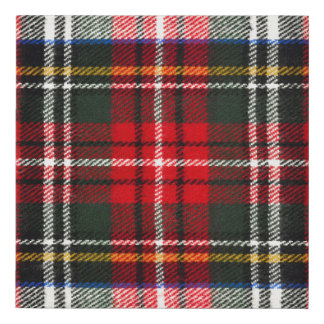 Scottish tartan pattern. Red and white wool plaid Faux Canvas Print