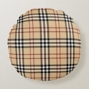 Scottish Tartan Pattern Round Pillow