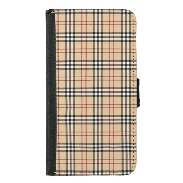 Scottish Tartan Pattern Samsung Galaxy Wallet Case (Front)