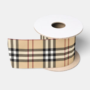 Scottish Tartan Pattern Satin Ribbon