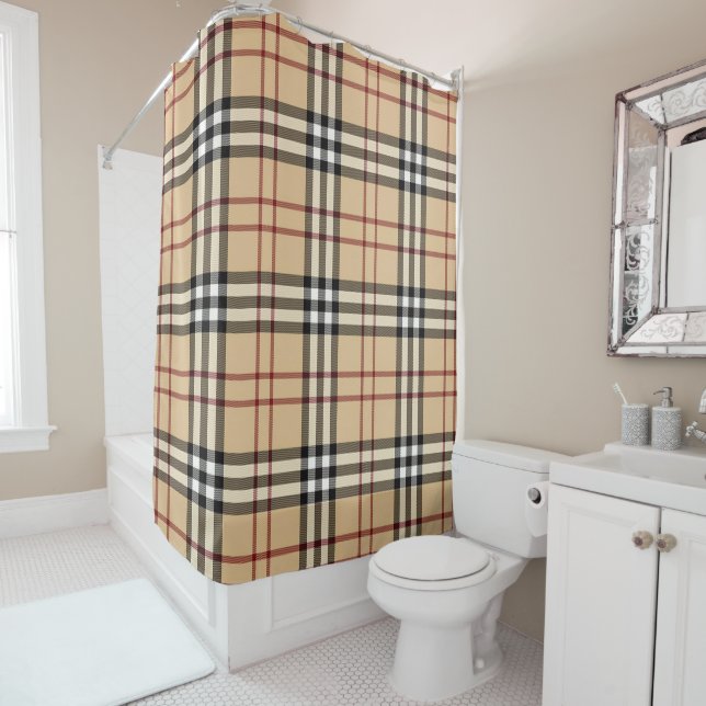 Scottish Tartan Pattern Shower Curtain (In Situ)