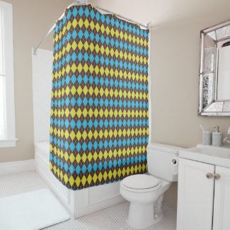 Scottish Tartan-Pattern Shower Curtain