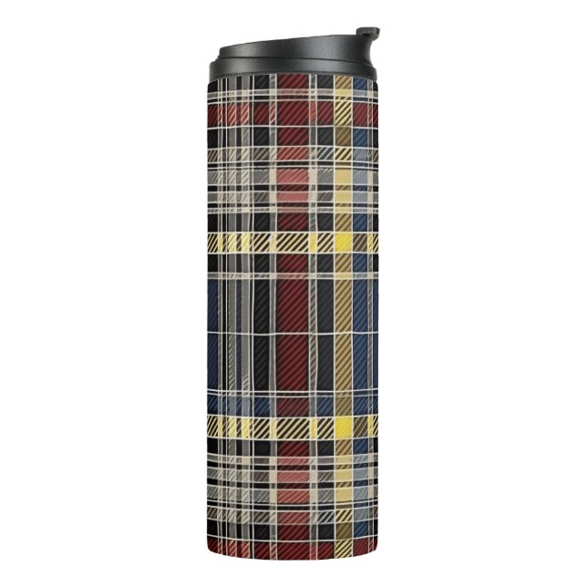 Scottish Tartan Pattern Thermal Tumbler (Rotated Left)
