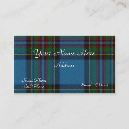 Customizable Scottish Tartan Plaid Business Card