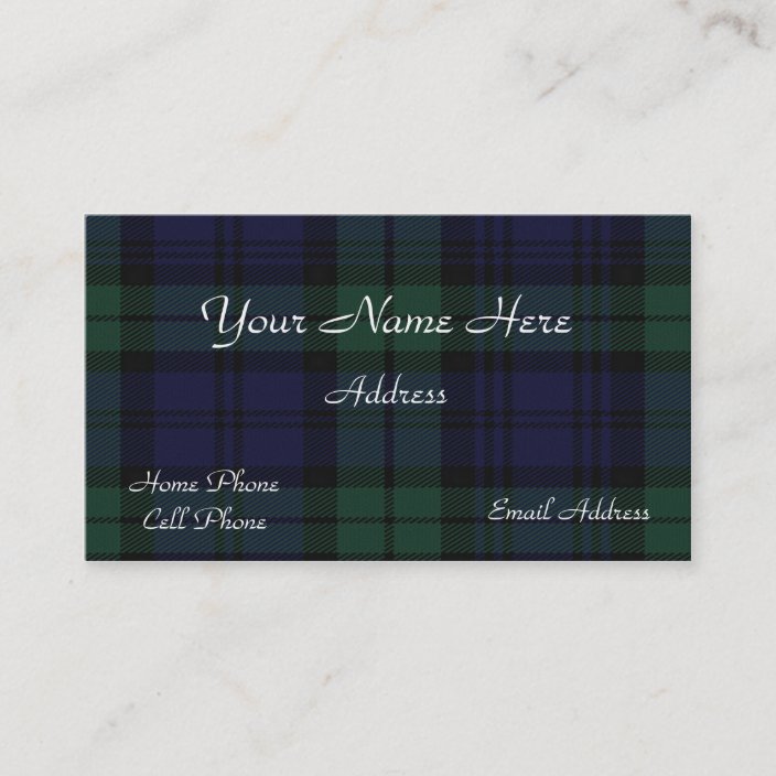 Scottish Tartan Plaid Business Card | Zazzle.com