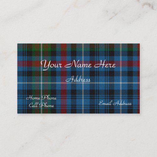 Scottish Tartan Plaid Business Card