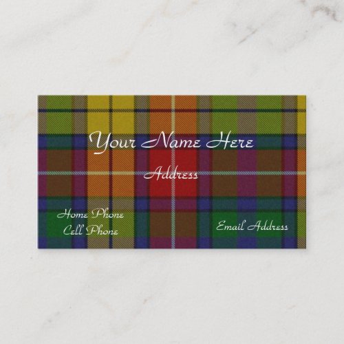 Scottish Tartan Plaid Business Card