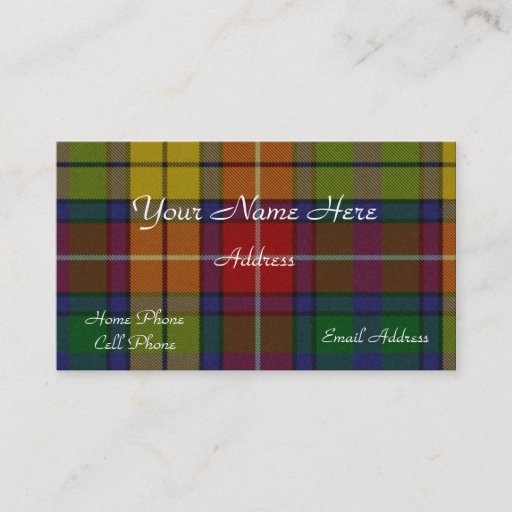 Customizable Scottish Tartan Plaid Business Card