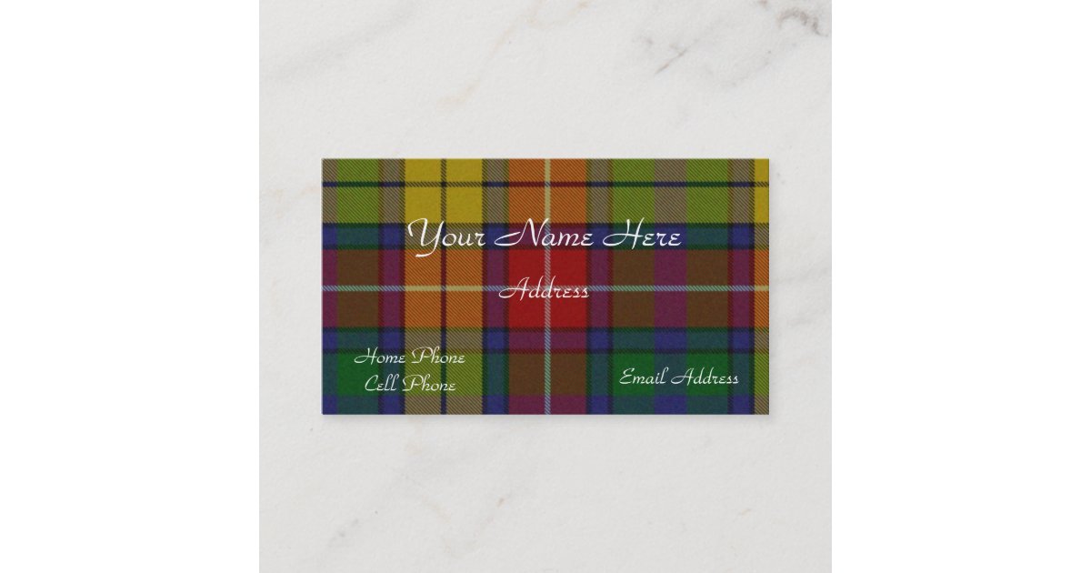 Scottish Tartan Plaid Business Card | Zazzle