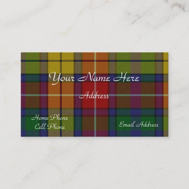 Scottish Tartan Plaid Business Card (Front)