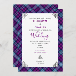 Scottish Tartan Plaid Celtic Symbols Wedding Invitation