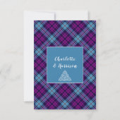 Scottish Tartan Plaid Celtic Symbols Wedding Save The Date (Back)