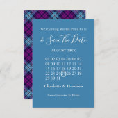 Scottish Tartan Plaid Celtic Symbols Wedding Save The Date (Front/Back)