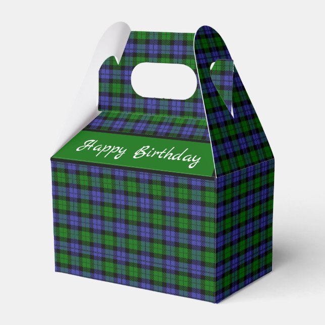 Scottish tartan plaid favor boxes (Front Side)