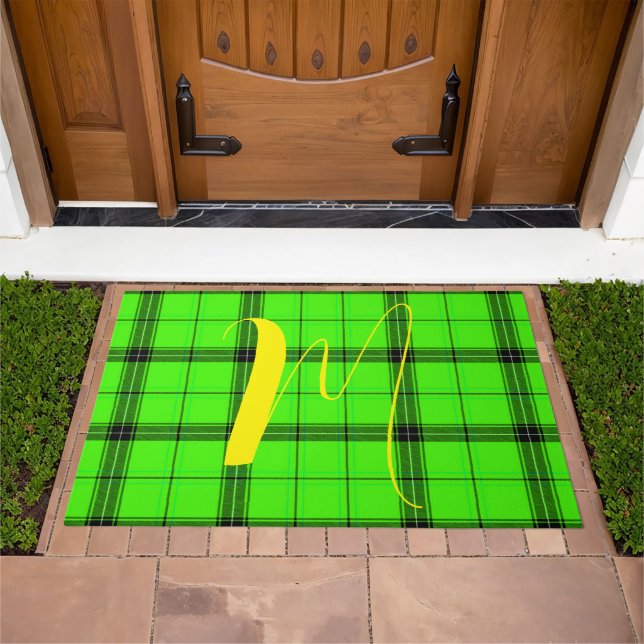Scottish Tartan Plaid Nature - Green Scotland Doormat (Outdoor)
