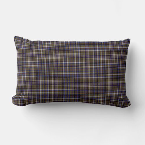 Scottish Tartan Plaid with brown and tan checks Lumbar Pillow