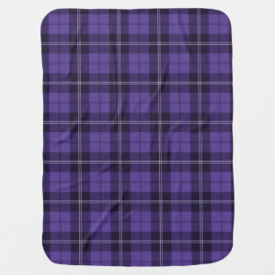scottish tartan purple pattern baby blanket