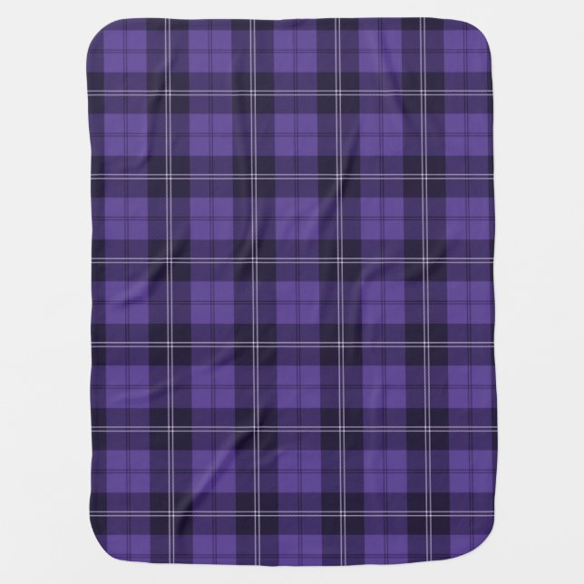 scottish tartan purple pattern baby blanket (Front)