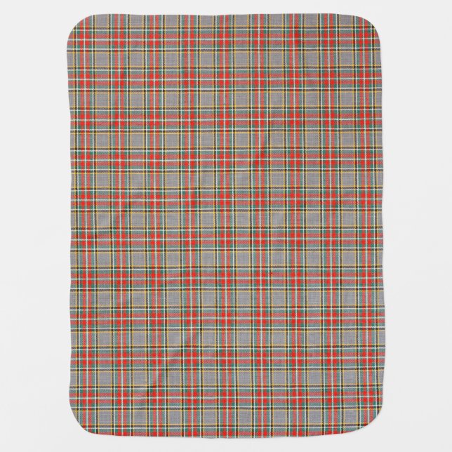 Scottish tartan: red-green-yellow pattern. baby blanket (Front)