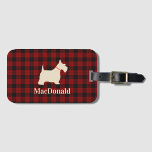 Scottish Tartan Scotty Luggage Tag