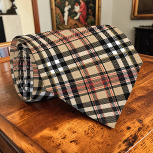 Scottish Tartan Tan Custom Necktie