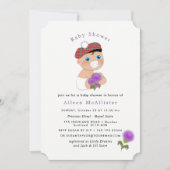 Scottish Tartan |Thistle Flower Cute Baby Shower Invitation (Front)