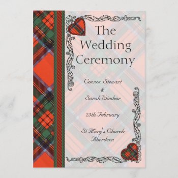 Scottish Tartan Wedding Program - Royal Stewart by TheTartanShop at Zazzle