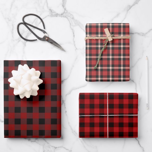 Scottish Tartans Wrapping Paper Sheets (Front)