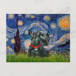 Scottish Terrier 12c -Starry Night Postcard