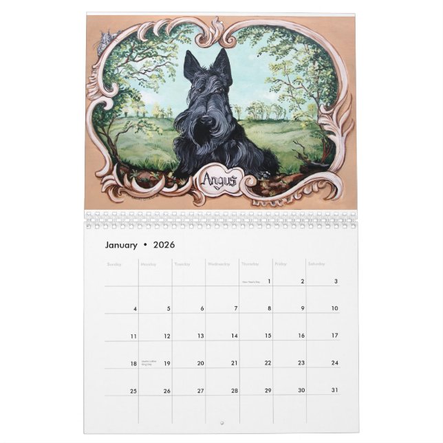 Scottish Terrier 2014 Calendar (Jan 2026)