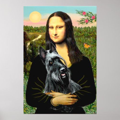 Scottish Terrier 3 _ Mona Lisa Poster