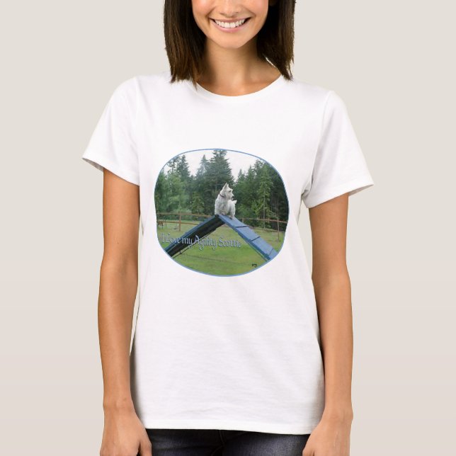 Scottish Terrier Agility Design T-Shirt (Front)